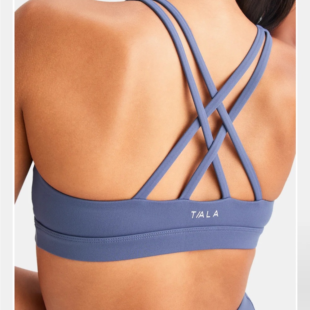 TALA Skinluxe padded sports Bra wCriss-Cross Straps and Moisture-Wicking‎ Fabric